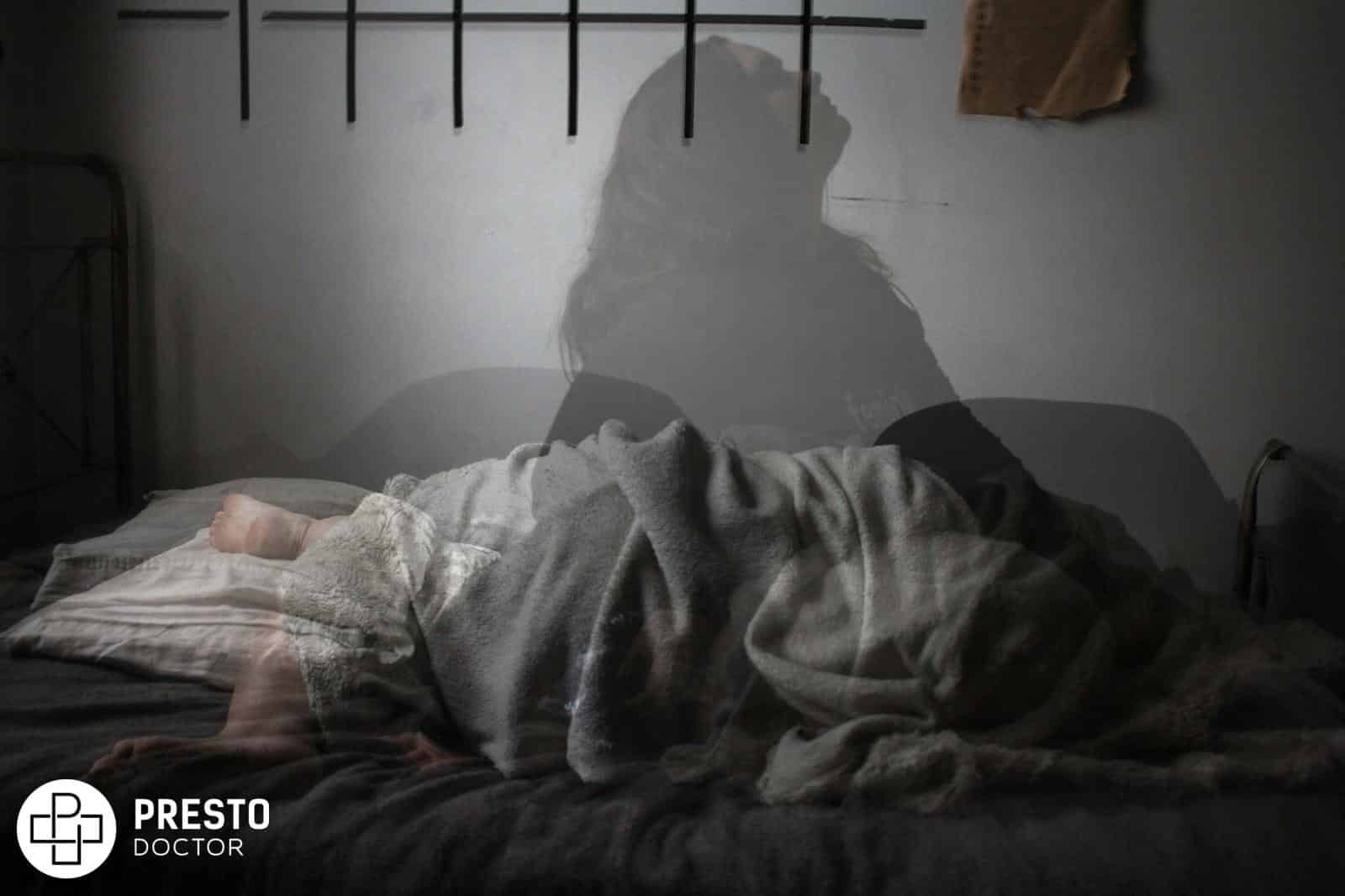 shadow of woman on bed, cannabis induced psychosis
