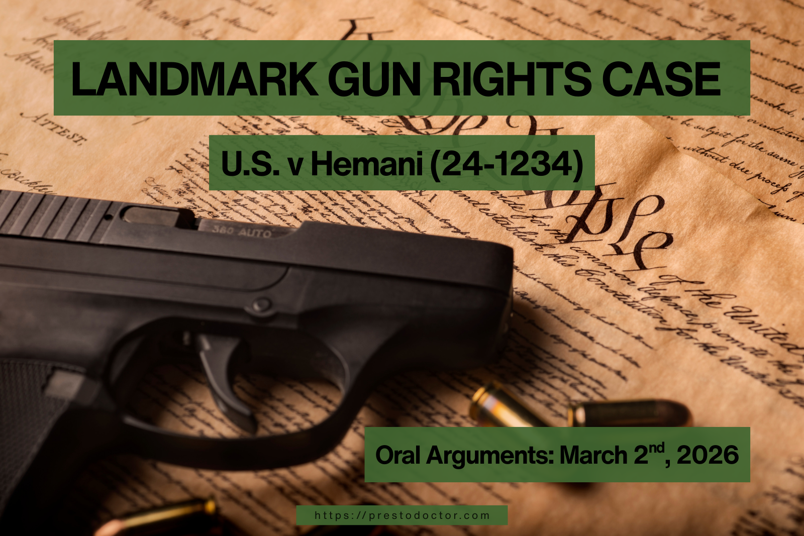 Landmark gun rights case U.S. v. Hemani Supreme Court oral arguments March 2nd.
